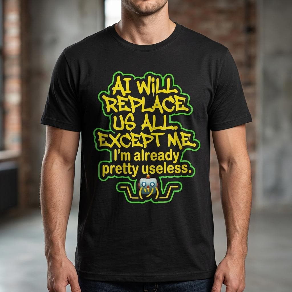 Ai Will Replace Us All Shirt, Funny Tech Humor T-shirt, Sarcastic Robot Tee, Programmer Gift, Computer Science Joke, Nerdy Graphic Apparel
