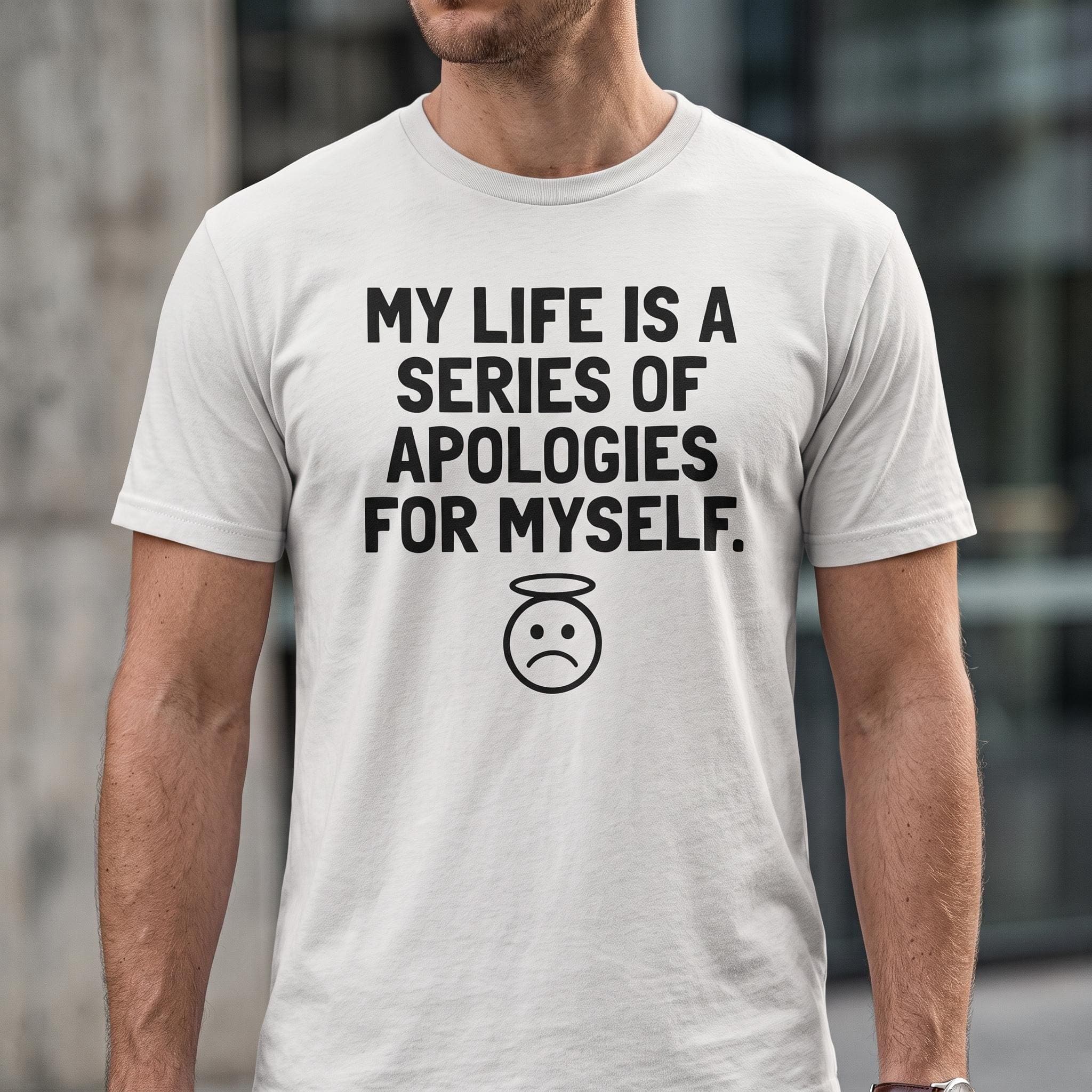 My Life Is A Series Of Apologies For Myself Shirt, Sarcastic Quote Tee, Funny Introvert Gift, Aesthetic Grunge Clothing, Sad Smiley Face